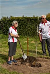 Tree planting at open day